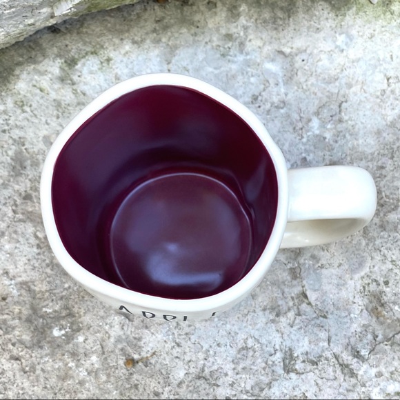 Rae Dunn APPLE CIDER Burgundy Interior Mug - Picture 3 of 5